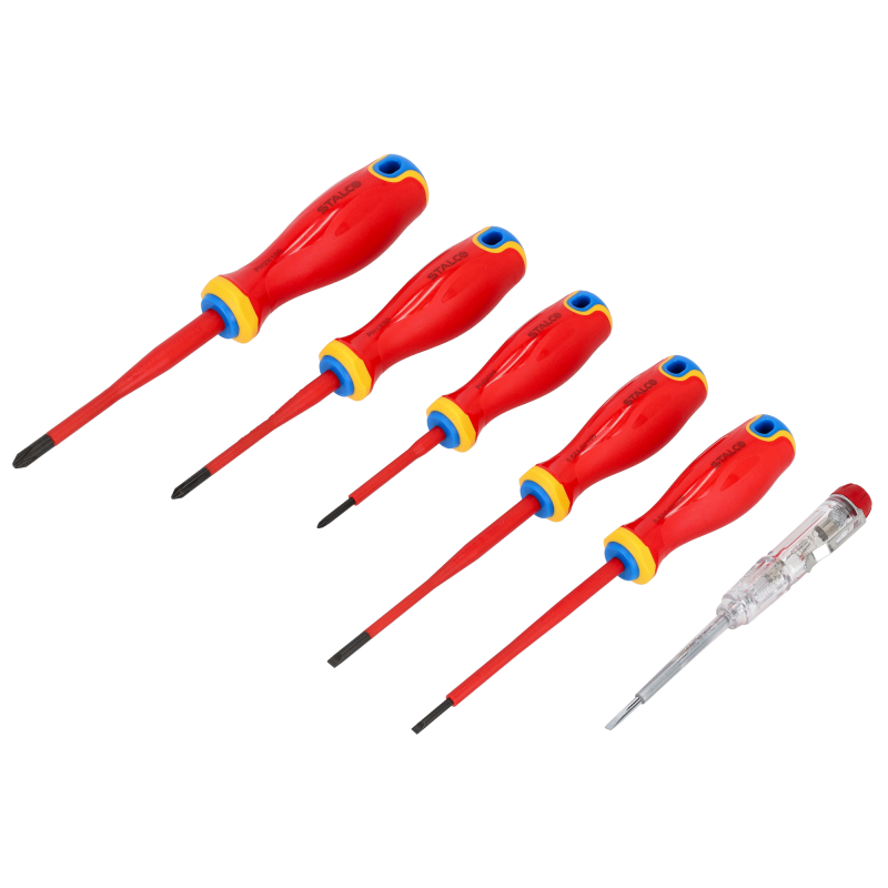 screwdriver-set-electrotechnical-1000v-6-pcs-s2-stalco-s-12280.png Set 26 surubelnite izolate 1000V S-12280 - imagine 1