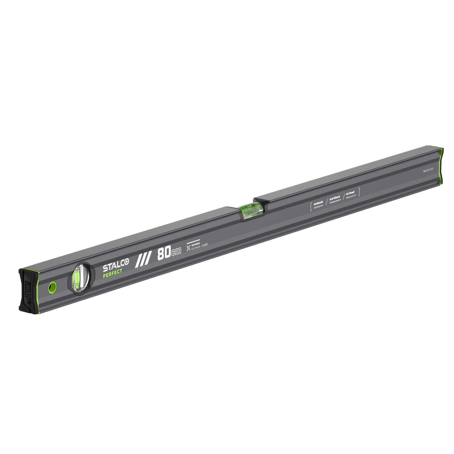 nivela-S010265513 Nivela cu bule VSERIES antracit 80CM STALCO PERFECT - imagine 1