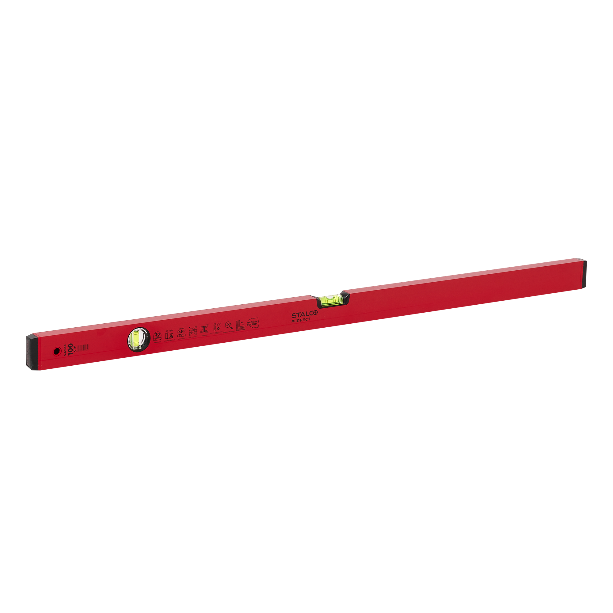 nivela-s-65100 Nivela aluminiu 100CM rosu STALCO PERFECT S-65100 - imagine 1